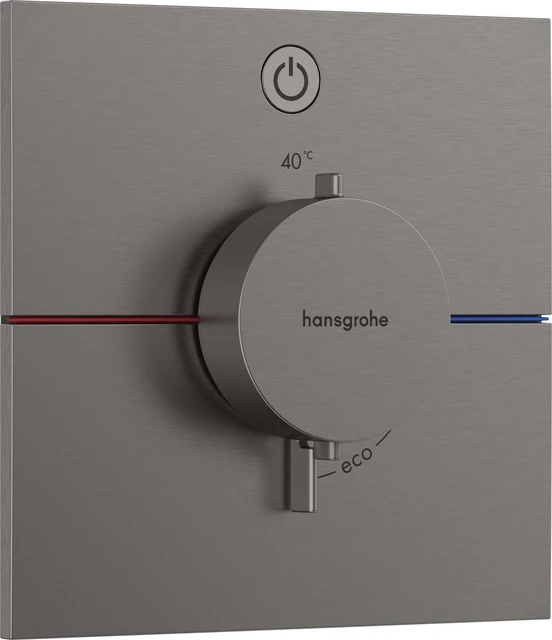 Hansgrohe ShowerSelect Comfort E Avsperring, 1 uttak, Børstet Sort Krom 