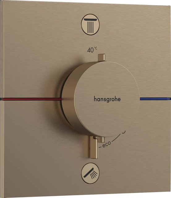 Hansgrohe ShowerSelect Comfort E Avsperring, 2 uttak, Børstet Bronse 