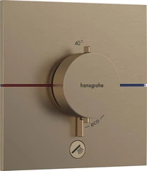 Hansgrohe ShowerSelect Comfort E Avsperring, 2 uttak, B&#248;rstet Bronse