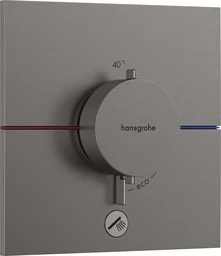 Hansgrohe ShowerSelect Comfort E Avsperring, 2 uttak, B&#248;rstet Sort Krom