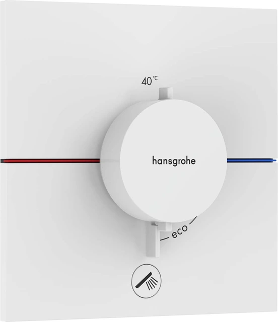 Hansgrohe ShowerSelect Comfort E Avsperring, 2 uttak, Hvit Matt 