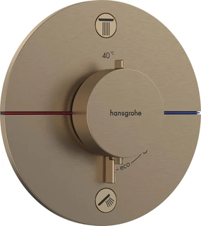 Hansgrohe ShowerSelect Comfort S Avsperring, 2 uttak, B&#248;rstet Bronse