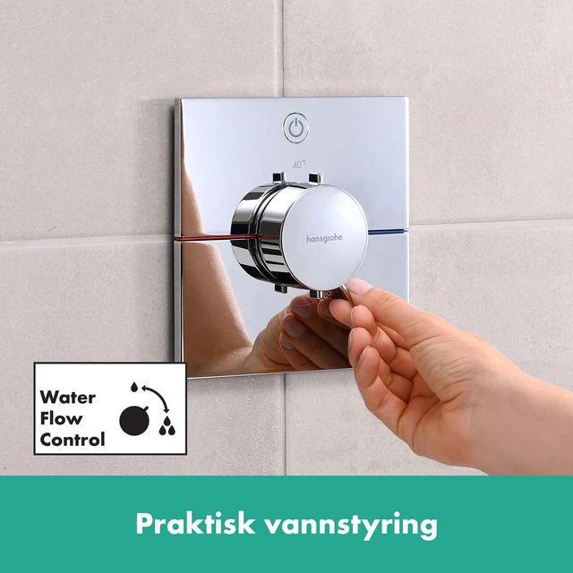 Hansgrohe ShowerSelect Comfort E Avsperring, 1 uttak, Krom 