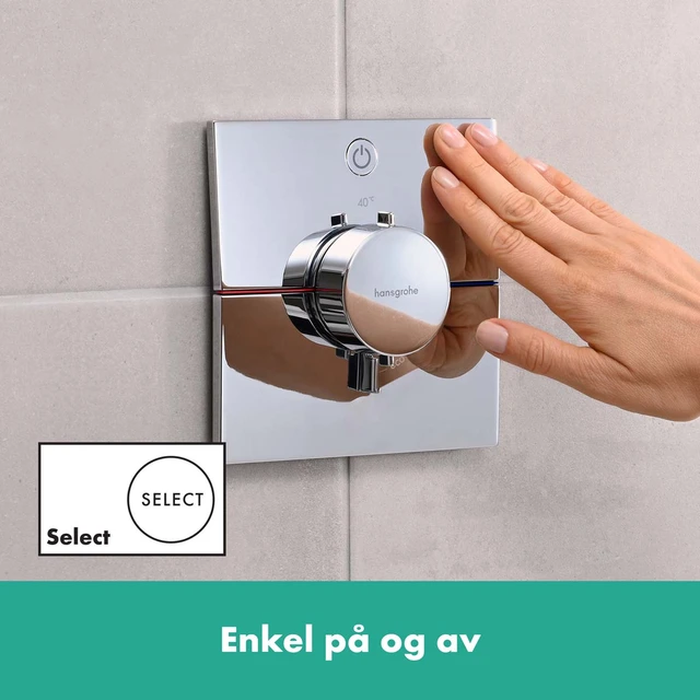 Hansgrohe ShowerSelect Comfort E Avsperring, 1 uttak, Krom 