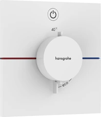 Hansgrohe ShowerSelect Comfort E Avsperring, 1 uttak, Hvit Matt