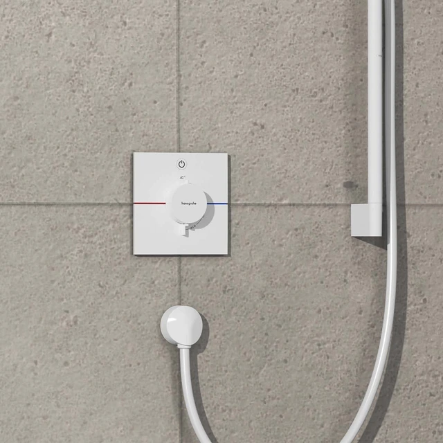 Hansgrohe ShowerSelect Comfort E Avsperring, 1 uttak, Hvit Matt 