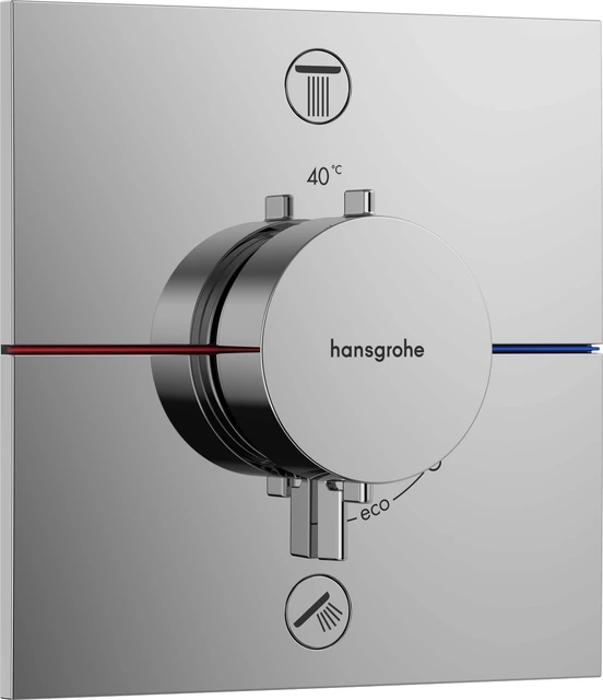 Hansgrohe ShowerSelect Comfort E Avsperring, 2 uttak, Krom 