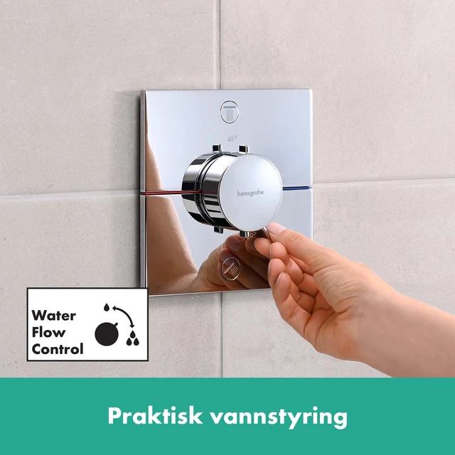 Hansgrohe ShowerSelect Comfort E Avsperring, 2 uttak, Krom 