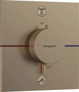 Hansgrohe ShowerSelect Comfort E Avsperring, 2 uttak, B&#248;rstet Bronse