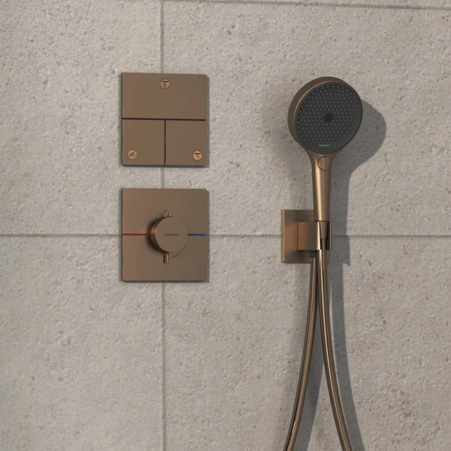 Hansgrohe ShowerSelect Comfort E Til innbygging, 3 uttak, Børstet Bronse 