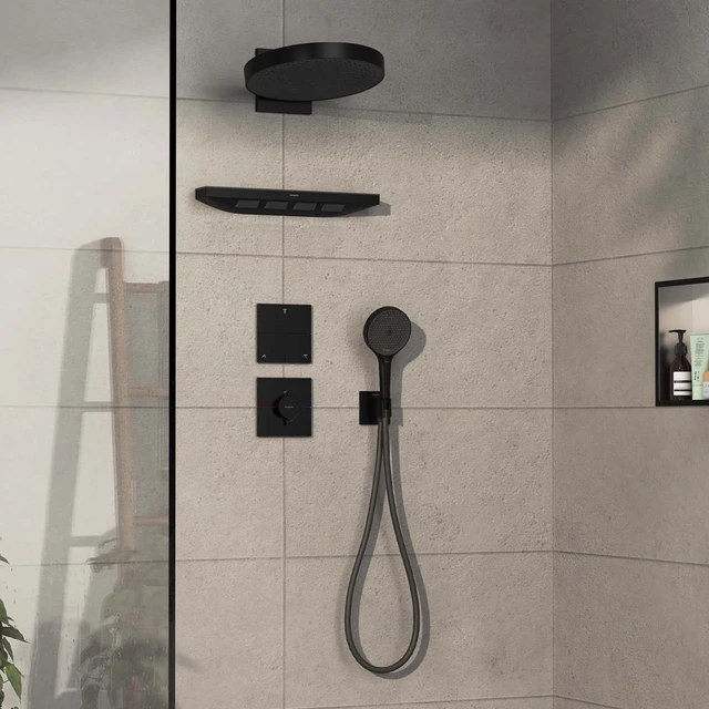 Hansgrohe ShowerSelect Comfort E Til innbygging, 3 uttak, Sort Matt 