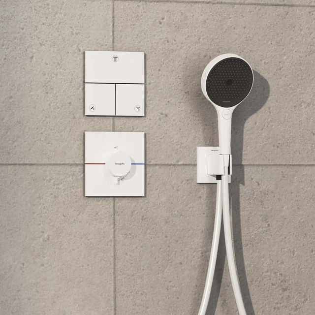 Hansgrohe ShowerSelect Comfort E Til innbygging, 3 uttak, Hvit Matt 