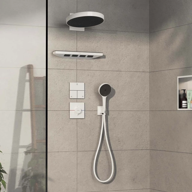 Hansgrohe ShowerSelect Comfort E Til innbygging, 3 uttak, Hvit Matt 