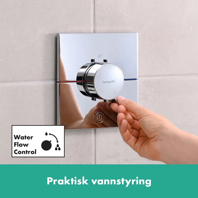 Hansgrohe ShowerSelect Comfort E Avsperring, 2 uttak, Krom 