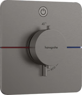 Hansgrohe ShowerSelect Comfort Q Avsperring, 1 uttak, B&#248;rstet Sort Krom