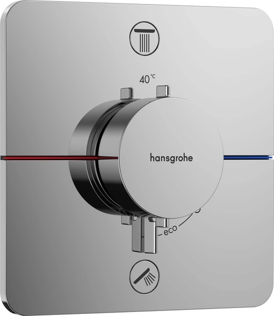 Hansgrohe ShowerSelect Comfort Q Avsperring, 2 uttak, Krom 