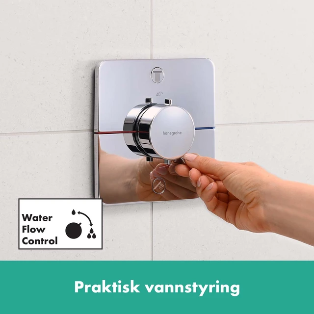 Hansgrohe ShowerSelect Comfort Q Avsperring, 2 uttak, Krom 