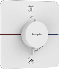 Hansgrohe ShowerSelect Comfort Q Avsperring, 2 uttak, Hvit Matt