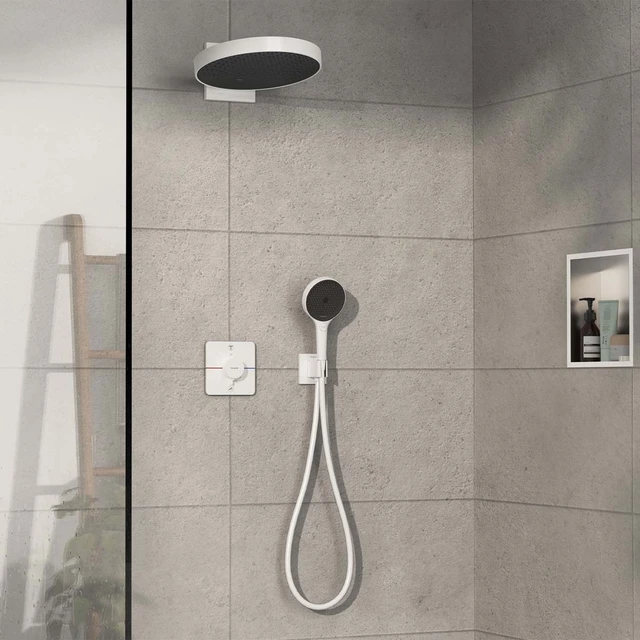 Hansgrohe ShowerSelect Comfort Q Avsperring, 2 uttak, Hvit Matt 