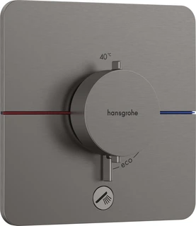 Hansgrohe ShowerSelect Comfort Q Avsperring, 2 uttak, B&#248;rstet Sort Krom