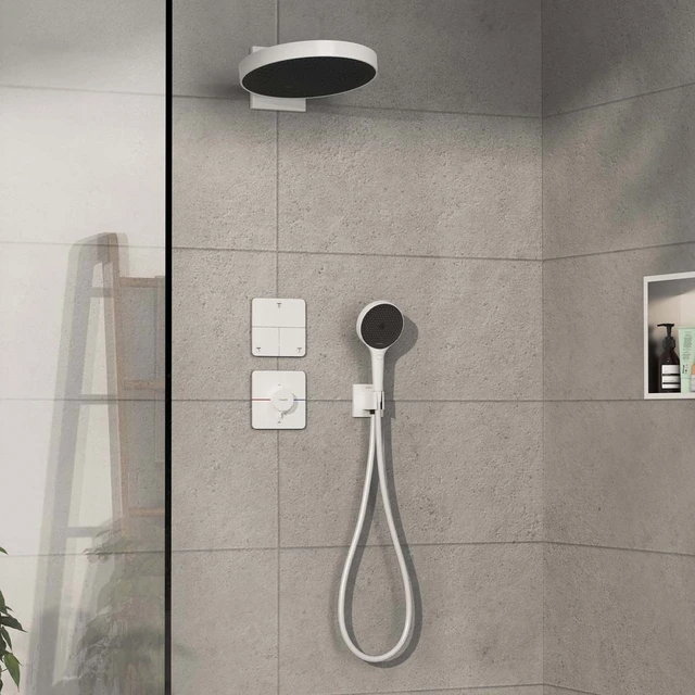 Hansgrohe ShowerSelect Comfort Q Avsperring, 2 uttak, Hvit Matt 