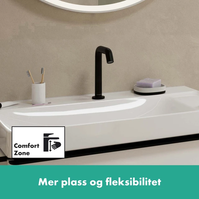 Hansgrohe Tecturis S Servantarmatur Med bunnventil, Sort Matt 