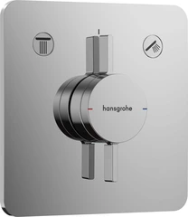 Hansgrohe DuoTurn Q Dusjbatteri Til innbygging, 2 uttak, Krom