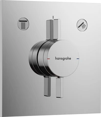 Hansgrohe DuoTurn E Dusjbatteri Til innbygging, 2 uttak, Krom