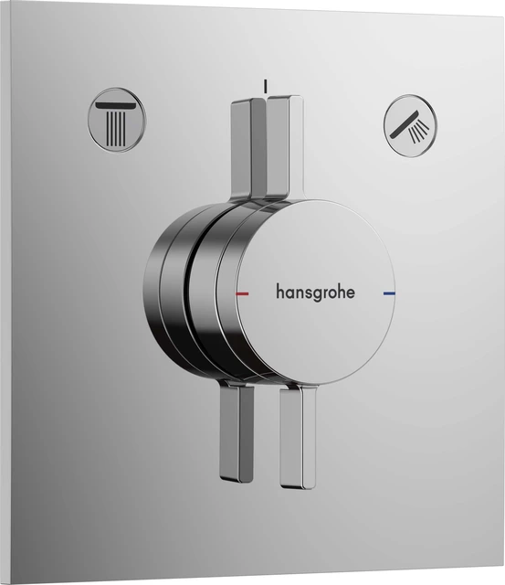 Hansgrohe DuoTurn E Dusjbatteri Til innbygging, 2 uttak, Krom 