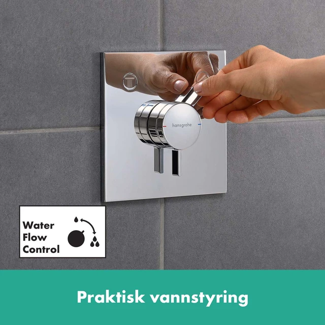 Hansgrohe DuoTurn E Dusjbatteri Til innbygging, 2 uttak, Krom 