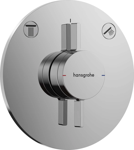 Hansgrohe DuoTurn S Dusjbatteri Til innbygging, 2 uttak, Krom 