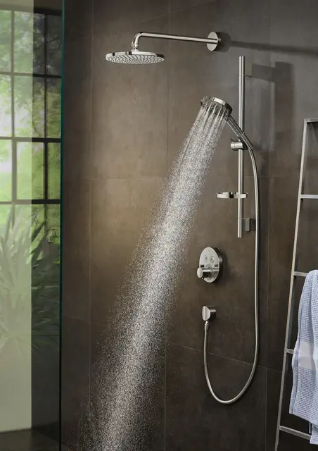 Hansgrohe ShowerSelect S Termostat Avsperring, 2 uttak, Sort Matt 