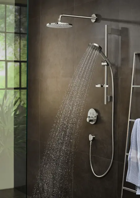 Hansgrohe ShowerSelect S Termostat Avsperring, 2 uttak, Sort Matt 