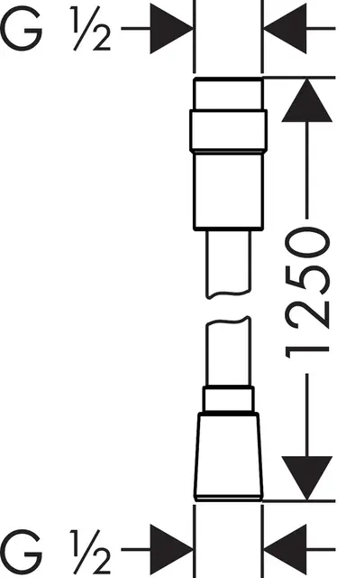 Hansgrohe Isiflex Dusjslange 125 cm, Med mengderegulering, Krom 