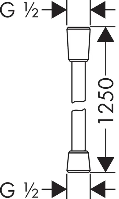 Hansgrohe Isiflex 'B dusjslange i plast 125 cm, Polert Gull-Optikk 