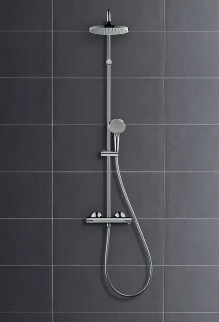 Hansgrohe Vernis Blend Showerpipe 200 1jet, med termostat, EcoSmart, Sort Matt 
