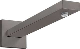 Hansgrohe Dusjbend Square 39 cm, 1/2&quot;, B&#248;rstet Sort Krom