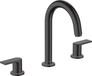 Hansgrohe Vernis 3-hulls Batteri 150 Med bunnventil, Sort Matt