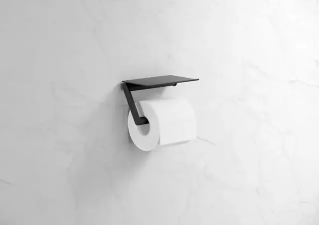 HEWI toalettrullholder 135x96 mm, sort matt 