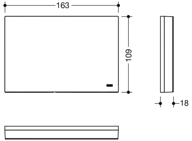 HEWI monteringsplate Med deksel, krom/antrasittgrå 