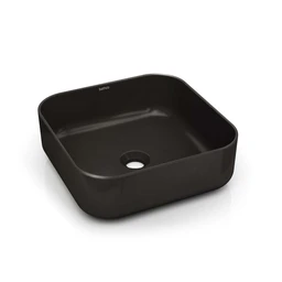 Bathco Dinan Toppmontert Servant 38x38 cm, uten overl&#248;p, Sort Matt