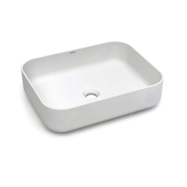 Bathco Dinan Toppmontert Servant 50x39 cm, uten overløp, Hvit Matt 