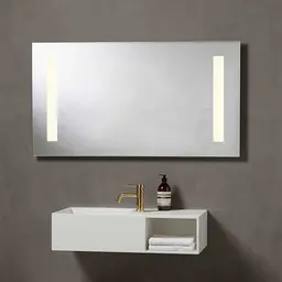 Korsbakken Speil med integrert lys 120x65 cm