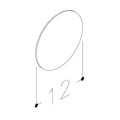 Korsbakken Speil med forst&#248;rrelseglass &#216;12 cm