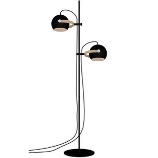 Halo Design D.C 2L Gulvlampe Sort/Tre