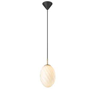 Halo Design Twist Egg Taklampe Opal/Messing