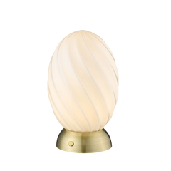 Halo Design Twist Oval Bordlampe Opal/Messing