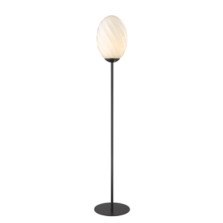 Halo Design Twist Oval Gulvlampe Opal/Sort