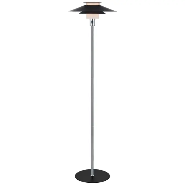 Halo Design Rivoli Gulvlampe Sort/Krom 