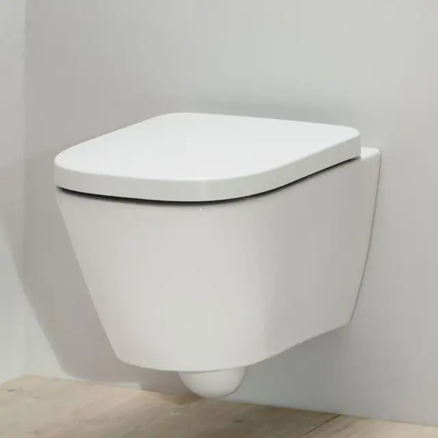 Laufen Meda Compact Vegghengt toalett 49x36 cm, Rimless, Hvit med LCC 